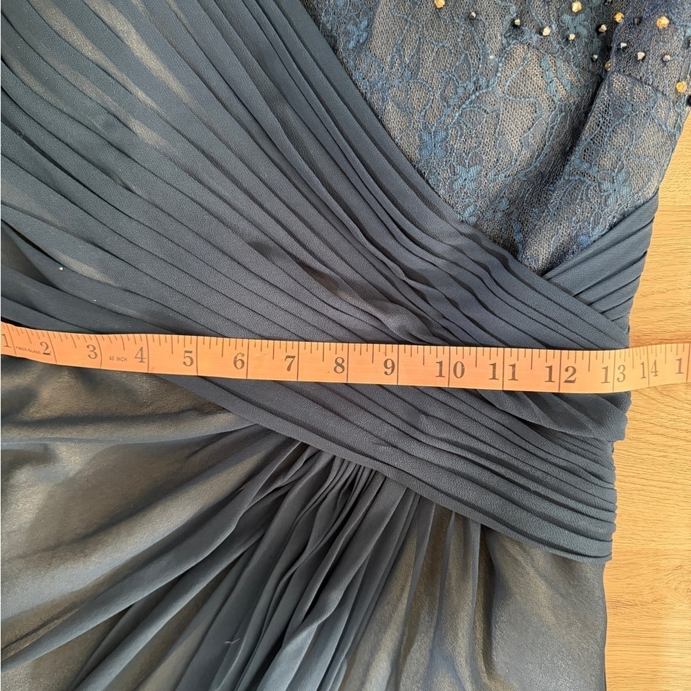 One Shoulder Navy Blue Dress - Picture 12 of 13